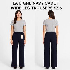 La Ligne Navy Cadet Wide Leg Trousers Size 6